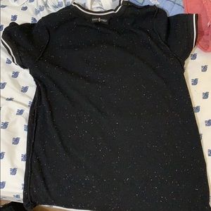 A black ringer tee